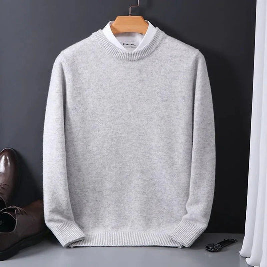 Italiano Cashmere Sweater - Gray - Marvona
