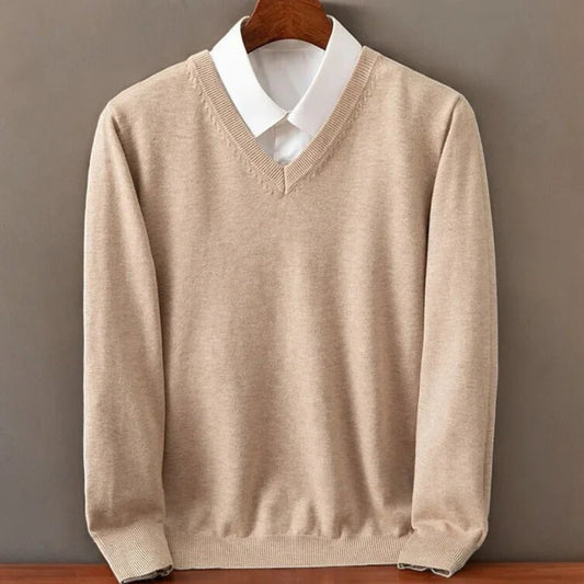 Mt Olympus Cashmere Sweater - Beige - Marvona